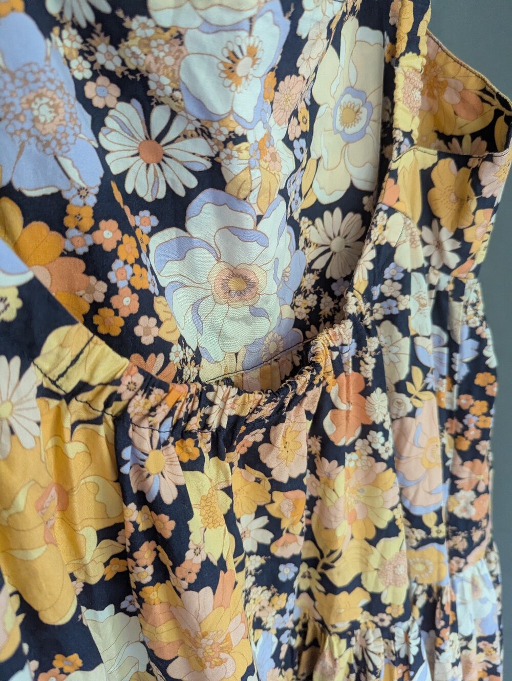 Free People Park Slope Floral Flowy Maxi Cotton Dress (Size Small, Fits Larger) - Picture 6 of 10